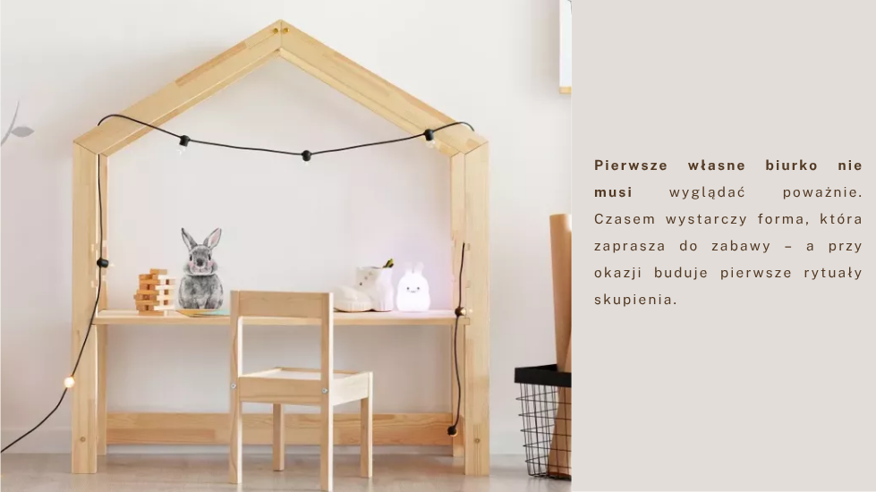 biurko domek dla przedszkolaka